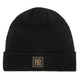 Снимка на Шапка New Era New York Yankees Metallic Badge Black Cuff Knit Beanie 60424815 Черен