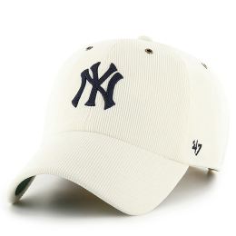 Снимка на Шапка с козирка 47 Brand MLB New York Yankees Thin Cord ’47 Clean Up B-TCDCU17IWS Екрю