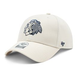 Снимка на Шапка с козирка 47 Brand NHL Chicago Blackhawks '47 MVP SNAPBACK H-MVPSP04WBP-BN Екрю