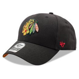 Снимка на Шапка с козирка 47 Brand NHL Chicago Blackhawks Ballpark Snap '47 MVP H-BLPMS04WBP-BKA Черен