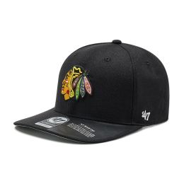 Снимка на Шапка с козирка 47 Brand Nhl Chicago Blackhawks H-CLZOE04WBP-BKB Черен