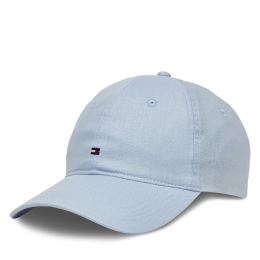 Снимка на Шапка с козирка Tommy Hilfiger Essential Flag Linen Cap AW0AW17130 Светлосиньо