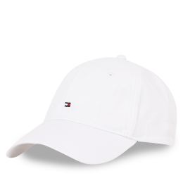 Снимка на Шапка с козирка Tommy Hilfiger Essential Flag Soft Cap AW0AW17131 Бял