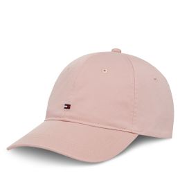 Снимка на Шапка с козирка Tommy Hilfiger Essential Flag Soft Cap AW0AW17131 Розов
