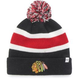 Снимка на 47 NHL CHICAGO BLACKHAWKS BREAKAWAY CUFF KNIT Зимна шапка, черно, размер