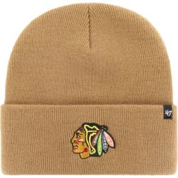 Снимка на 47 NHL CHICAGO BLACKHAWKS HAYMAKER '47 CUFF KNIT BLK Зимна шапка, бежово, размер
