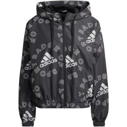 Снимка на adidas BLUV Q1 WB Дамско ветроустойчиво яке, черно, размер