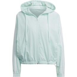 Снимка на adidas BLUV Q2 WB Дамско ветроустойчиво яке, светло-зелено, размер