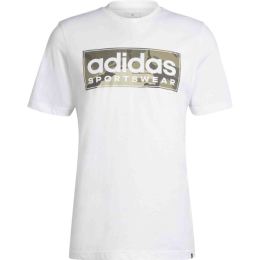 Снимка на adidas CAMO LINEAR GRAPHIC Мъжка тениска, бяло, размер XXL