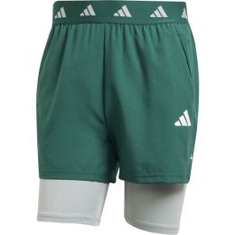 Снимка на adidas GYM+ 2IN1 SHORT Мъжки спортни панталонки, зелено, размер XXL