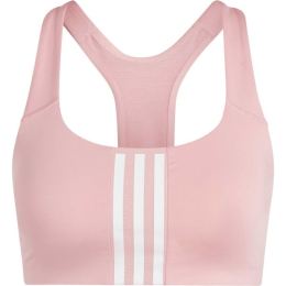 Снимка на adidas POWERIMPACT 3-STRIPES BRA Дамско спортно бюстие, розово, размер