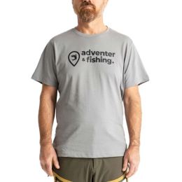 Снимка на ADVENTER & FISHING COTTON SHIRT WHITE & BLUEFIN Мъжка тениска, сиво, размер