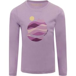 Снимка на ALPINE PRO JURGO Момичешка блуза с дълъг ръкав, лилаво, размер 104-110