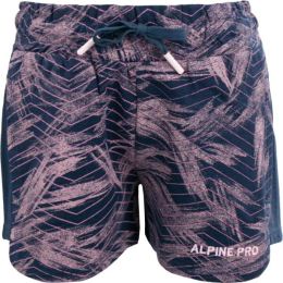 Снимка на ALPINE PRO LEVO Момичешки шорти, тъмносин, размер 128-134