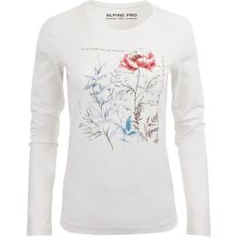 Снимка на ALPINE PRO SFERA Дамска тениска с дълги ръкави, бяло, размер