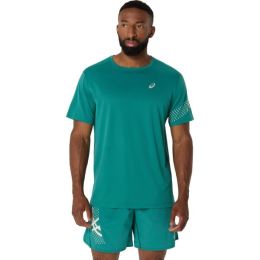 Снимка на ASICS ICON SS TOP Мъжка тениска за бягане, тъмнозелено, размер