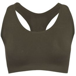 Снимка на BOODY RACERBACK SPORTS BRA Дамски спортен сутиен, тъмнозелено, размер