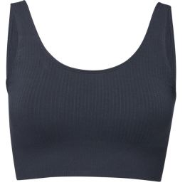 Снимка на BOODY RIBBED SEAMLESS BRA Дамски спортен сутиен, тъмносиво, размер