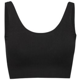 Снимка на BOODY RIBBED SEAMLESS BRA Дамски спортен сутиен, черно, размер