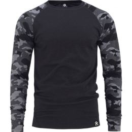 Снимка на Bula CAMO MERINO WOOL CREW Мъжка блуза, черно, размер