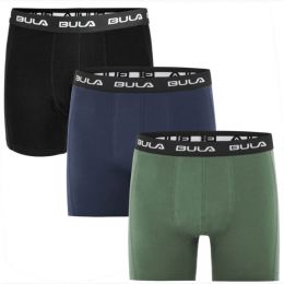 Снимка на Bula FRAME BOXER 3PK Мъжки памучни боксерки, черно, размер