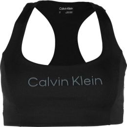 Снимка на Calvin Klein ESSENTIALS PW MEDIUM SUPPORT SPORTS BRA Дамско спортно бюстие, черно, размер