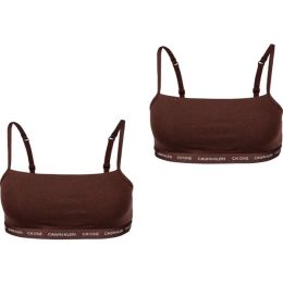 Снимка на Calvin Klein UNLINED BRALETTE 2PK Дамско бюстие, кафяво, размер