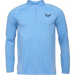 Снимка на CASTORE SEAMLESS 1/4 ZIP LS TOP Мъжка спортна тениска, светлосиньо, размер