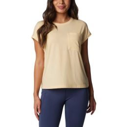 Снимка на Columbia BOUNDLESS TREK SHORT SLEEVE TEE Дамска тениска, жълто, размер