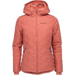 Снимка на Columbia HEAVENLY HOODED JACKET Дамско зимно яке, цвят сьомга, размер