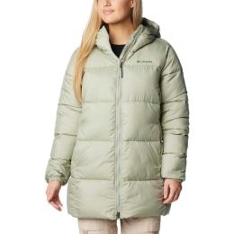 Снимка на Columbia PUFFECT II MID HOODED JACKET Дамско зимно яке, светло-зелено, размер