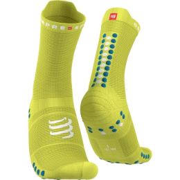 Снимка на Compressport PRO RACING SOCK v4.0 RUN HIGH Чорапи за бягане, зелено, размер