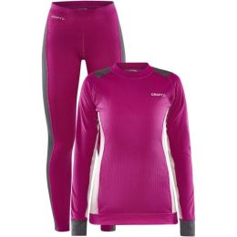 Снимка на Craft CORE DRY BASELAYER SET W Дамски комплект-функционално бельо, розово, размер