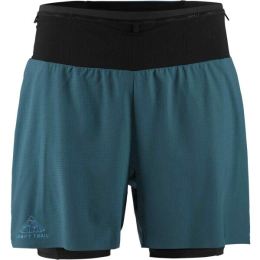 Снимка на Craft PRO TRAIL 2IN1 SHORTS M Мъжки шорти за бягане, зелено, размер