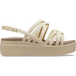 Снимка на Crocs BROOKLYN STRAPPY LOWWDG Дамски сандали, бежово, размер 41/42