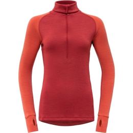 Снимка на Devold EXPEDITION ZIP NECK Дамски суитшърт с висока яка, червено, размер