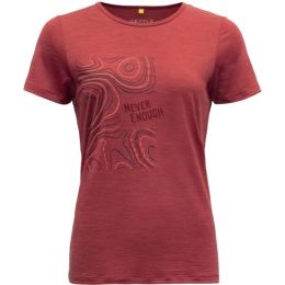 Снимка на Devold HELLESYLT MERINO 130 TEE Дамска тениска, червено, размер