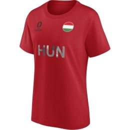 Снимка на FANATICS UEFA EURO 2024 HUNGARY NATION FLAG Дамска тениска, червено, размер