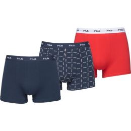 Снимка на Fila BOXER ELASTIC WITH LOGO BOX OF 3 PIECES Мъжки боксерки, тъмносин, размер