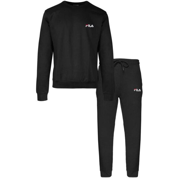 Снимка на Fila BRUSHED COTTON FLEECE CREW Мъжка пижама, черно, размер XXL