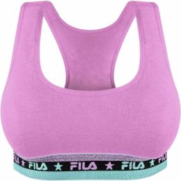 Снимка на Fila WOMAN BRA Дамско спортно бюстие, розово, размер