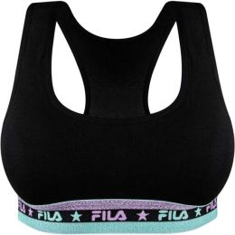Снимка на Fila WOMAN BRA Дамско спортно бюстие, черно, размер