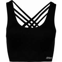 Снимка на Fitforce GEMA Дамско безшевно фитнес бюстие, черно, размер
