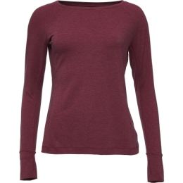 Снимка на GAP BREATHE LS BOATNECK TOP Дамска блуза с дълъг ръкав, винен, размер