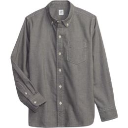 Снимка на GAP BRUSHED OXFORD Момчешка риза, сиво, размер