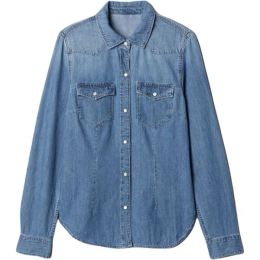 Снимка на GAP V-DENIM WESTERN Дамска риза, синьо, размер