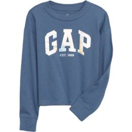 Снимка на GAP V-LS ELV LOGO Момичешка тениска, синьо, размер