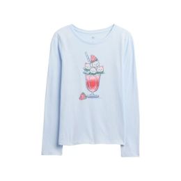 Снимка на GAP V-SEPT LS VAL GR Момичешка тениска, светлосиньо, размер