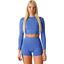 Снимка на GOLDBEE CROP-TOP BECLASSIC Дамски crop топ, синьо, размер