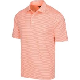 Снимка на GREGNORMAN PROTEK ML75 STRIPE POLO Мъжка тениска с яка за голф, цвят сьомга, размер